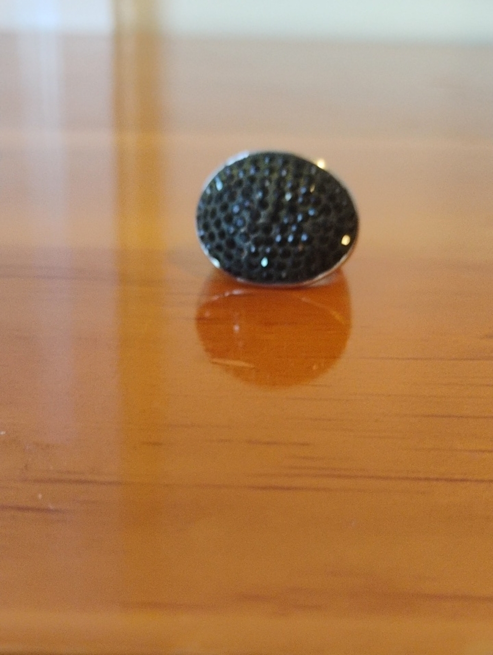 Black Pavé Round Statement Ring - Women Accessories